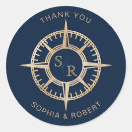 Adesivo Passaporte de Destino de Casamento Obrigado