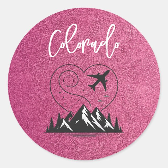 Adesivo Passaporte Magenta Colorado (Frente)