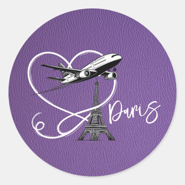Adesivo Passaporte Paris Purple (Frente)