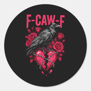 Adesivo Passarinho Preto Engraçado F-caw-f Anti Dia dos Na