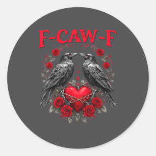 Adesivo Passarinho Preto Engraçado F-caw-f Anti Dia dos Na