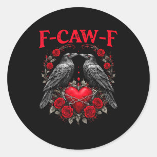 Adesivo Passarinho Preto Engraçado F-caw-f Anti Dia dos Na
