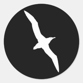 Adesivo Pássaro Albatroz Branco Em Voo