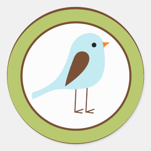 Adesivo Pássaro Amigo da Floresta de 20 - 1,5" (Frente)