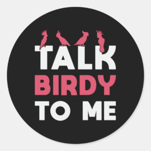 Adesivo Pássaro Assistindo Retro Fale Birdy Comigo, Obser