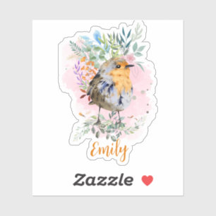 Adesivo Pássaro Colorido Bonito