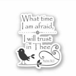 Adesivo Pássaro com Escritura Versa de Bíblia Salms