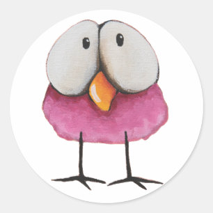 Adesivo Pássaro cor-de-rosa