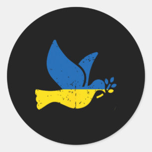 Adesivo Pássaro da Paz Ucraniano - Bandeira da Ucrânia Azu