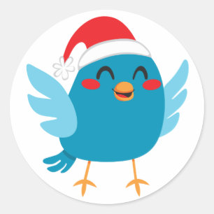 Adesivo Pássaro de Papai Noel