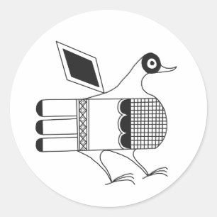 Adesivo Pássaro do povoado indígeno de San Idelfonso