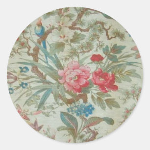 Adesivo Pássaro e flores antigos franceses de Toile