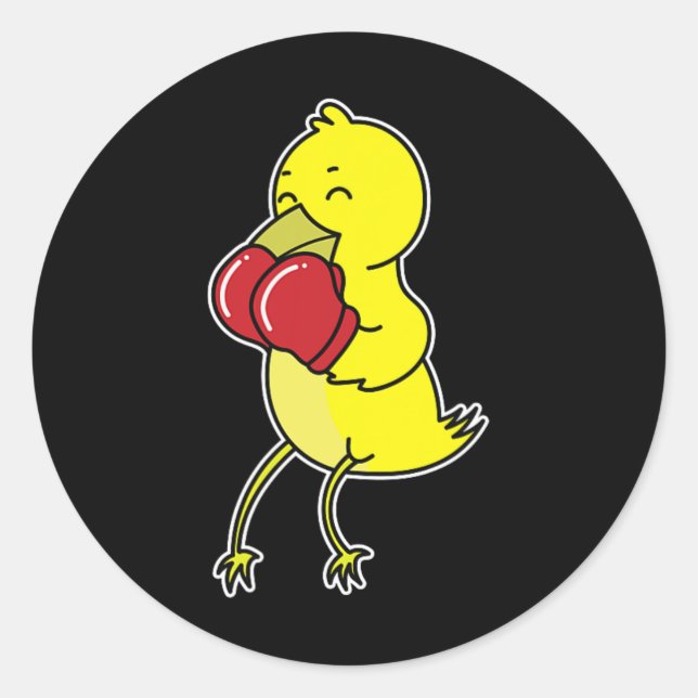 Adesivo Pássaro Faz Boxe  (Frente)