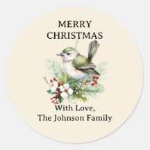 Pássaro Floral de Natal Simples