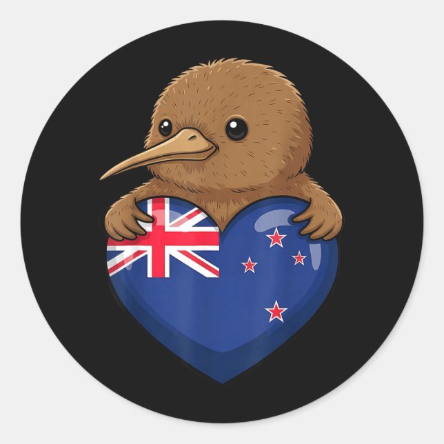 Adesivo Pássaro Kiwi da Nova Zelândia (Frente)