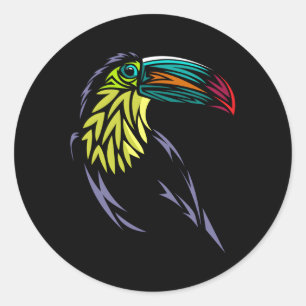 Adesivo Pássaro Toucan Tribal