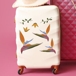 Adesivo Pássaro Tropical Vibrante Desenhado Mão do Paraíso