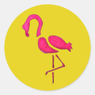 Adesivo Pássaro único rosa-claro flamingo