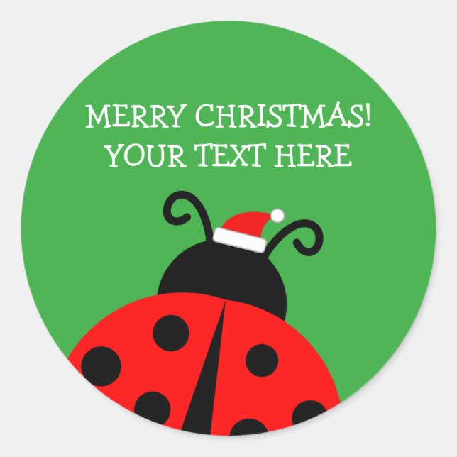 Adesivo Pássaro vermelho-escaravelho bonito Feriado de Nat (Frente)