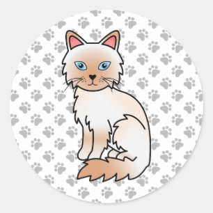 Adesivo Pássaro Vermelho/Ragdolé Gato e Patas