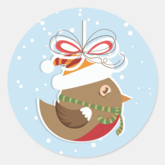 Adesivo Pássaros de inverno com envelope de Natal para ave