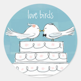 Adesivo Pássaros do amor em Newlyweds bonitos do casal do