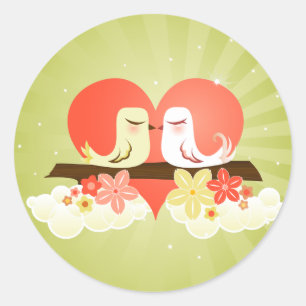 Adesivo Pássaros do Amor - Verde