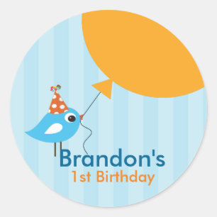 Adesivo Pássaros do primeiro aniversário