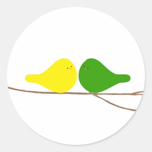 Adesivo Pássaros em um galho (Frente)