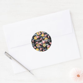 Adesivo Pássaros Flamingo rosa e pôr do sol | Tango tropic