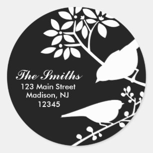 Adesivo Pássaros preto e branco