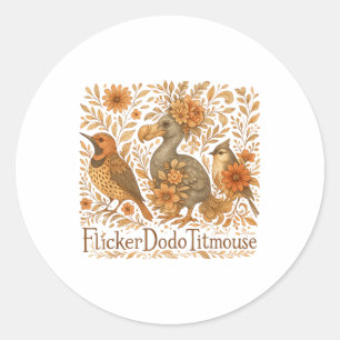 Adesivo Pássaros Sutil Dodo Titmouse Trump Resiste Bo