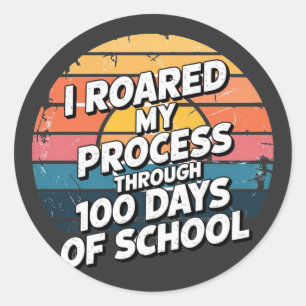 Adesivo Passei meu processo por 100 dias de escola