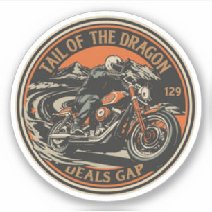 Adesivo Passeio de carro pela Tail of the Dragon 318 curva