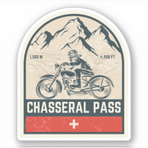 Adesivo Passeio de moto Chasseral Pass alpes suíços x