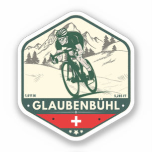 Adesivo Passeio de moto Glaubenbüelen pass suíço–alpes