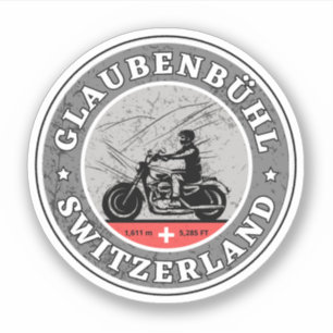 Adesivo Passeio de moto Glaubenbüelen pass suíço–alpes