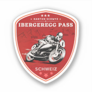 Adesivo Passeio de moto pelos Alpes suíços pelo Passo Iber