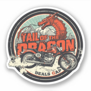 Adesivo Passeio de moto Tail of the Dragon Deals Gap