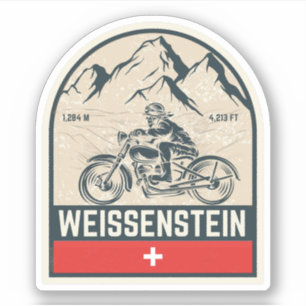 Adesivo Passeio de moto Weissenstein jura Alpes Alpes suíç