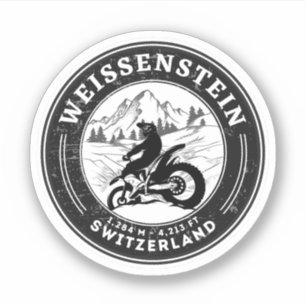 Adesivo Passeio de moto Weissenstein jura Alpes Alpes suíç