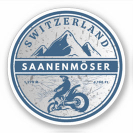 Adesivo Passeio de motocicleta dos swiss-alps de Saanenmös