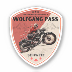 Adesivo Passeio de motocicleta pelos Alpes suíços de Wolfg