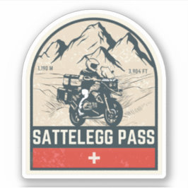 Adesivo Passeio de motocicleta Sattelegg pass swiss-alps