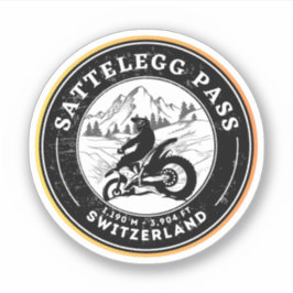 Adesivo Passeio de motocicleta Sattelegg pass swiss-alps