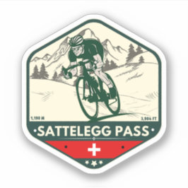 Adesivo Passeio de motocicleta Sattelegg pass swiss-alps