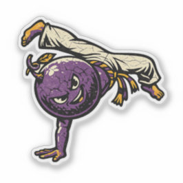 Adesivo Passion Fruit Capoeira — Vintage Retro Brazilian F