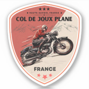 Adesivo Passo comum de Joux Plane francês Alpes motobike