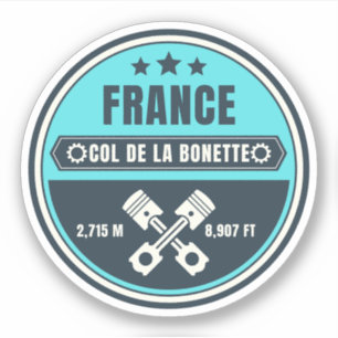 Adesivo Passo comum de la Bonette francês Alpes motobike