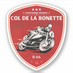 Adesivo Passo comum de la Bonette francês Alpes motobike
